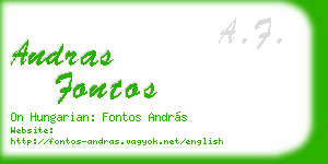 andras fontos business card