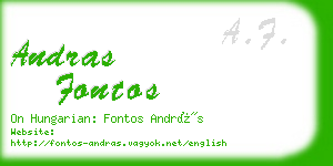 andras fontos business card